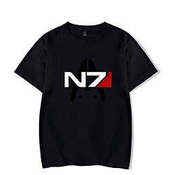 Swdan Mass Effect T-Shirt Unisex, Mass Effect N7 Herren T-Shirt,Cosplay Kostüm für Damen Herren Gaming T-Shirt von Swdan