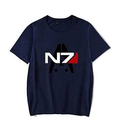 Swdan Mass Effect T-Shirt Unisex, Mass Effect N7 Herren T-Shirt,Cosplay Kostüm für Damen Herren Gaming T-Shirt von Swdan