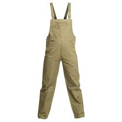 Sweat Life Charlie Barato® Herren Arbeitshose braun - waschfeste Latzhose Khaki - robuste Arbeitslatzhose (62) von Sweat Life