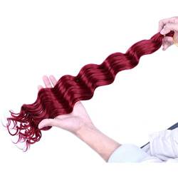 20Inch Deep Wave Crochet Hair Black Dark Brown Ombre Braiding Hair Extensions Synthetic Curly Wave Crochet Braids BUG 20inches 10Pcs/Lot von Sweejim