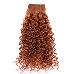 Black Color Curly Wave Hair Bundles 100 Gram One Piece Synthetic Hair Extensions 8-20 Inch 100Gram/Pcs Hair Weft #30 18 inch 1 Piece von Sweejim