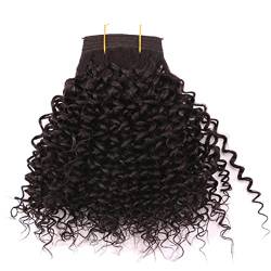Brown Kinky Curly Synthetic Hair Extensions Jerry Curly Hair Bundles 8-20 Inch 100 Gram One Piece Hair Weft #2 20 inch 1 bundle von Sweejim