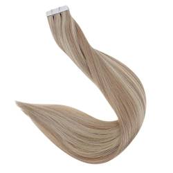 Feste blonde Haarklebeband in menschlichem Haarverlängerungen 20pcs Kleberhaut Schusskleber auf Haarmaschine gemacht Remy Human Neife 18p613 24 inches 20 pcs 50 g von Sweejim