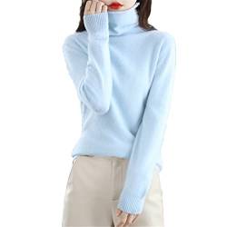 Herbst und Winter Damen Kleidung Pullover Casual Strick Große Größe Tops, hellblau, L von Sweejim