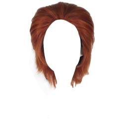 Männer Unisex 33Cm Kurze Glatte Haare Synthetische Rotbraun Schwarz Rot Farbe Halloween Cosplay Kostüm Perücke Rolle Perücke C255-A01 12inches von Sweejim
