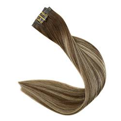 PU Clip Haarverlängerungen Remy menschliches Haar 100 g nahtloser unsichtbarer Clip in Erweiterungen menschliche Haarfarbe Blonde 4 24 4 18inches 100g/Set von Sweejim