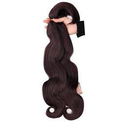 Synthetic Body Wave Bundles Hair For Braiding 18 Inch No Weft Wave Bulk Hair Extensions Natural Black Brown Body Wave Hair Weave 99j 18inches 6 pcs von Sweejim