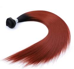 Synthetic Omber Hair T1B/Red Long Straight Hair Weaving One Bundles Deal Hair Weft Colorful Hair Pieces For Girls 1B 350 24inch von Sweejim