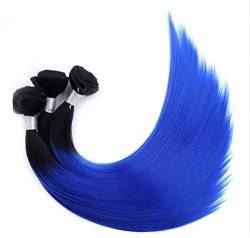 Synthetic Omber Hair T1B/Red Long Straight Hair Weaving One Bundles Deal Hair Weft Colorful Hair Pieces For Girls 1B Blue 20inch von Sweejim
