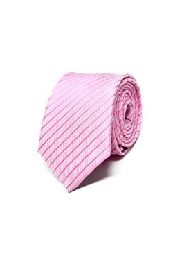 Sweet Leaf Hochwertige Gestreifte Rosa Krawatte für Herren - 100% Seide - Klassisch, Elegant und Modern - (Ideal für ein Geschenk, Männer zum Geburtstag, eine Hochzeit, bei der Arbeit...) von Sweet Leaf