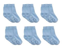 Sweety Bloom Socken Baby Antirutsch 3-6 Monate- Neugeborene, Baumwolle, 12 Stück, Blau von Sweety Bloom