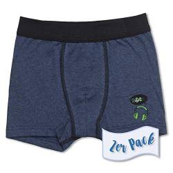 Sweety 2er Pack Retro Shorts Gr. 128 I Jungen Unterhosen aus elastischer Baumwolle mit Weichbund I Hochwertige Unterhosen Kinder I Unterwäsche Jungen I Boxershorts Jungen I Dunkelblau-Melange von Sweety