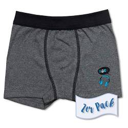 Sweety 2er Pack Retro Shorts Gr. 152 I Jungen Unterhosen aus elastischer Baumwolle mit Weichbund I Hochwertige Unterhosen Kinder I Unterwäsche Jungen I Boxershorts Jungen I Dunkelgrau-Melange von Sweety