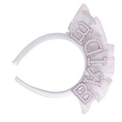 Braut Stirnbänder Aus Weißem Garn Für Brautdekorationen Breite Krempen Haarreifen Hochzeit Party Braut Bachelorette Kopfschmuck Braut Stirnbänder Mit Garn Braut Stirnbänder Junggesellinnen von Swetopq