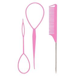 Hair Tail Tool Tail Comb Hair Styling Tools Set Heat Resistant Tail Combs Hair Flip Tool For Hair Styling DIY Hair Braiding Tool Hair Braiding Aid Hair Braiding Assistant Hair Braiding Assistant Hair von Swetopq