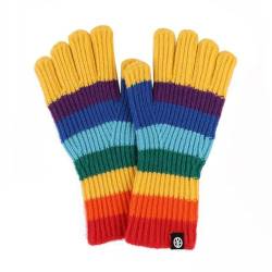 Warme Winter Handschuhe Niedliche Streifen Handschuhe Weihnachtshandschuhe Regenbogen Verdickte Regenbogen Handschuhe Vollfinger Winter Handschuhe Für Damen von Swetopq