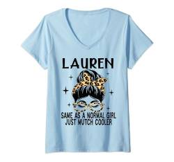 Damen Lauren Kostüm niedliche Definition personalisierter Name Lauren T-Shirt mit V-Ausschnitt von SwiftStyle Apparel