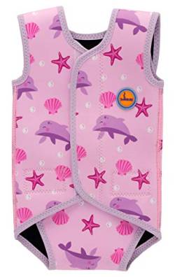 Swimbubs Baby Swimming Wrap Kleinkind Neoprenanzug Jungen Warmsuit Mädchen UV-Badeanzug (18-30 Monate, Pink Dolphin) von Swimbubs