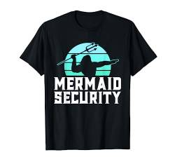 Mermaid Security Shirt Mens Boys Swimmer Dad Merdad Trident T-Shirt von Swimming by 14th Floor