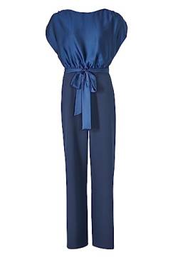 Swing Jumpsuit aus Material-Mix, Größe:42, Farbe:Navy von Swing