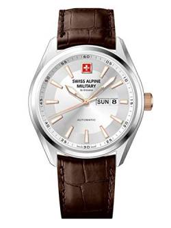 Swiss Alpine Military by Grovana Herrenuhr mit Lederband ETA 2836-2 Automatik Saphirglas 10 ATM DayDate 7090.2528SAM von Swiss Alpine Military