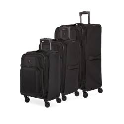 SwissGear 34600 Softside Erweiterbares Gepäck mit Spinnrollen, Schwarz, 3-Piece Set (20/24/28), 34600 Softside Erweiterbares Gepäck mit Spinnrollen von Swiss Gear