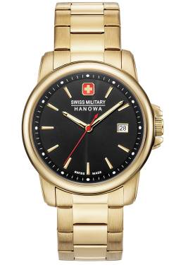 Swiss Military Hanowa 06-5230.7.02.007 Herrenuhr Swiss Recruit II Goldfarben/Schwarz von Swiss Military Hanowa