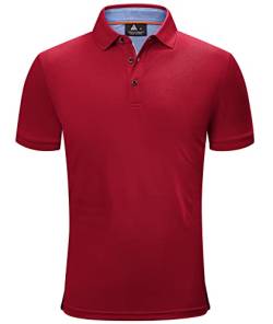 SwissWell Golf Poloshirt Herren Kurzarm Polo Shirts Business Tennis Tshirt mit Brillenhalter Knopfleiste Sommer Sport Fitness Polo Männer von SwissWell