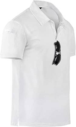 SwissWell Golf Poloshirt Herren Kurzarm Polo Shirts Business Tennis Tshirt mit Brillenhalter Knopfleiste Sommer Sport Fitness Polo Männer von SwissWell