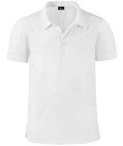 SwissWell Golf Poloshirt Herren Kurzarm Polo Shirts Business Tennis Tshirt mit Brillenhalter Knopfleiste Sommer Sport Fitness Polo Männer von SwissWell