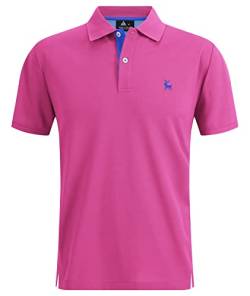 SwissWell Herren Poloshirt Kurzarm Freizeit Sommer Golf Poloshirts Männer Atmungsaktiv Stickerei Logo T-Shirt Rosarot von SwissWell