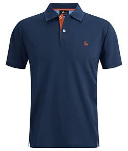 SwissWell Herren Poloshirt Kurzarm Freizeit Sommer Golf Poloshirts Männer Atmungsaktiv Stickerei Logo T-Shirt Tibetisches Blau von SwissWell