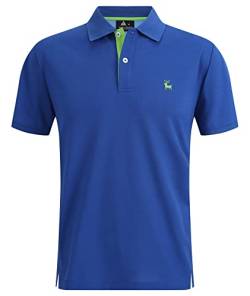 SwissWell Herren Poloshirt Kurzarm Freizeit Sommer Golf Poloshirts für Männer Atmungsaktiv Stickerei Logo T-Shirt Blau von SwissWell