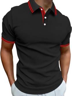 SwissWell Männer Poloshirt Kurzarm Elastisch Golf Polohemd Casual Holiday T-Shirts Mode Polyester Tennis Polo für Herren von SwissWell