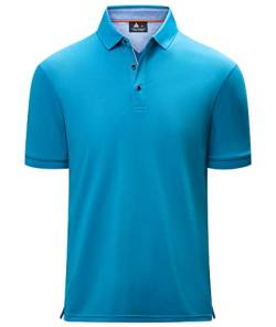 SwissWell Polo Shirts Männer Poloshirt Herren Kurzarm Golf Tennis Tshirt mit Brillenhalter Knopfleiste Sommer Sport Fitness Polo von SwissWell