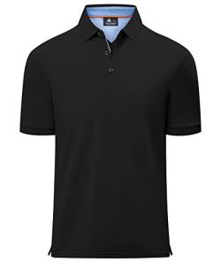 SwissWell Polo Shirts Männer Poloshirt Herren Kurzarm Golf Tennis Tshirt mit Brillenhalter Knopfleiste Sommer Sport Fitness Polo von SwissWell