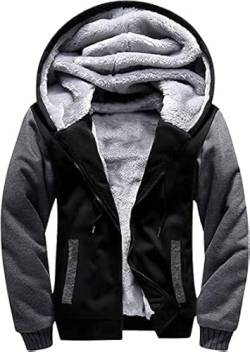 SwissWell Zip Hoodie Herren Kapuzenpullover Gefütterte Sweatjacke Herren Kapuzenjacke (1712Dunkelgrau,M) von SwissWell