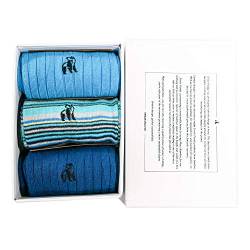 Swole Panda | Luxuriöse superweiche Bambussocken für Herren, 3er-Pack Geschenkbox, Größe 40-45, Blaue Box von Swole Panda