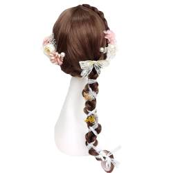 11 x japanisches Haar mit bunten Blumen, Haarband für Damen, Urlaub, Sommer, Frühling, Absolventen, Kopfschmuck für Damen, dekorativ, japanische Blume, Haar für Haar, einfach von Sxett