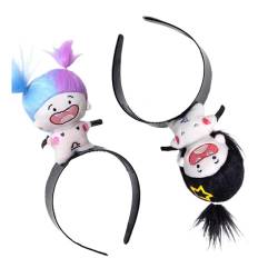 2 lustige Haarbänder für Damen, modisch, Gesichtsreinigung, Stirnband, Cartoon, niedliches Creolen-Haarband, Haar-Accessoire, Frauen-Gesichtsreinigung, Stirnband von Sxett