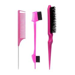 3-teiliges praktisches Haarstyling-Lösung, doppelseitig, Haarkämme, Haar-Werkzeug-Set für Zuhause und Salon, Haar-Werkzeuge von Sxett