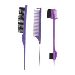 3-teiliges praktisches Haarstyling-Lösung, doppelseitig, Haarkämme, Haar-Werkzeug-Set für Zuhause und Salon, Haar-Werkzeuge von Sxett