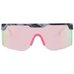 Coole Sport-Sonnenbrille für Damen und Herren, Outdoor-Fahrradbrille, Anti-UV-Sonnenbrille, beliebte Brillen, winddichte Sonnenbrille, Sonnenbrille für Bergsteigen, Grauer Rahmen Powder Fi von Sxett
