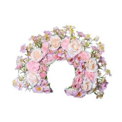 Doppelseitiges Blumen-Stirnband, Mexika-Rose, Blumen-Haarband, modisch, für Damen, Braut, Haar-Accessoire, Brautgirlanden, Damen-Blumen-Haarschmuck von Sxett