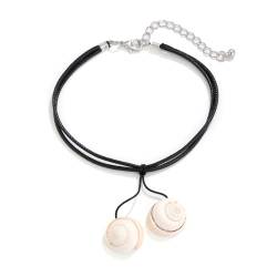 Einzigartige Halskette mit fließendem Anhänger, modische Halskette/Fußkettchen mit kreativen Muschel-Fransen für Frauen Mädchen, Wie beschrieben von Sxett