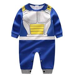 Sxkayxr Cartoon Neugeborenes Baby Jungen Mädchen Strampler Goku Inspiriert Säugling Outfit Overall Kleidung, blau (1), 80cm/9-12 Months von Sxkayxr