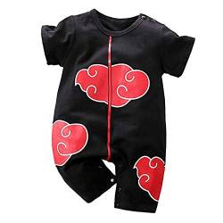 Sxkayxr Cartoon Neugeborenes Baby Jungen Mädchen Strampler Goku Inspiriert Säugling Outfit Overall Kleidung, schwarz 2, 59cm/0-3 Months von Sxkayxr