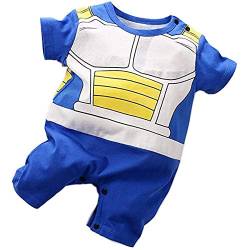 Sxkayxr Cartoon-Strampler für Neugeborene, Jungen, Mädchen, Goku-inspiriert, Jumpsuit, Kleidung, blau2, 66 cm(3-6 Monate) von Sxkayxr