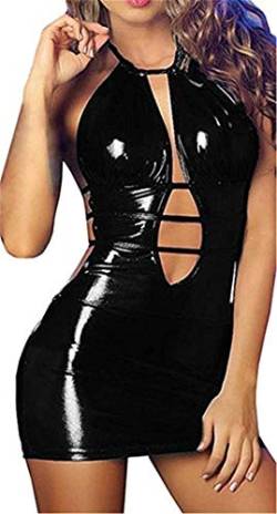 Sxybox Damen Sexy erotische Partykleid Minikleid Bikini Wetlook Clubwear Stripperin Kleid von Sxybox