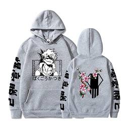 Sybnwnwm Anime My Hero Academia Bakugou Katsuki Hoodies Pullover Sweatshirts Kapuzenpullover von Sybnwnwm